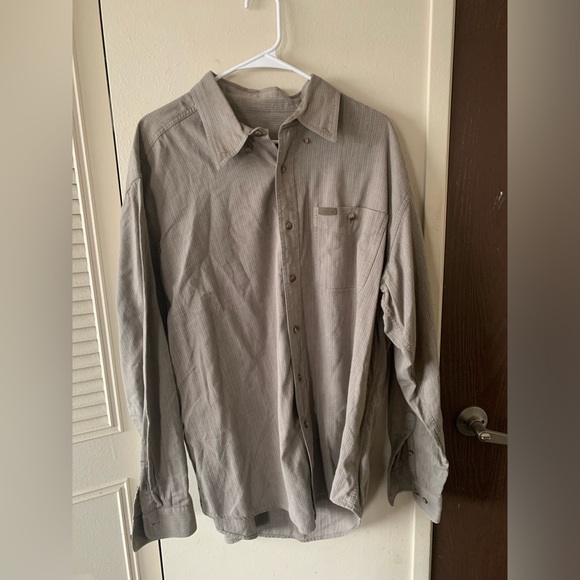 Woolrich Men’s XL Brown Button Down Long Sleeve Shirt - Picture 1 of 8